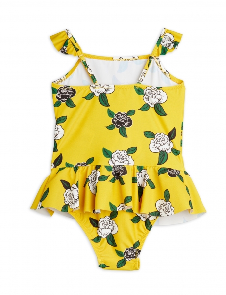 MINI RODINI Badeanzug Roses - gelb